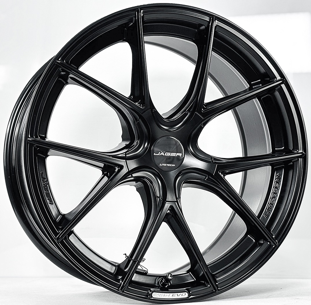 ล้อแม็ก Lenso Jager Dyna JAD EVO Litetech+ FlowForming ขอบ18นิ้ว กว้าง8.5นิ้ว 5รู114.3 Offset35 สีดำด้าน