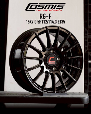 ล้อแม็ก COSMIS RS05RR 5รู114 ET35 สีดำ กว้าง7 ขอบ15นิ้ว