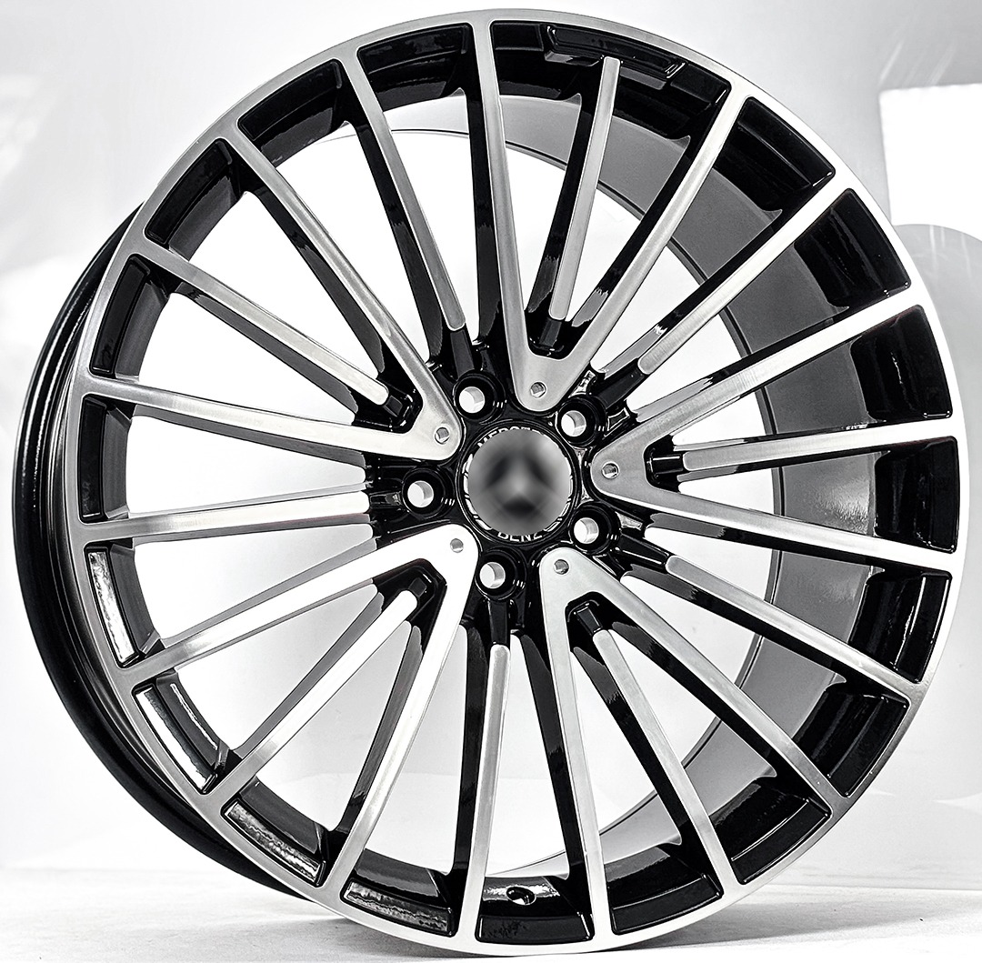 ล้อแม็ก MultiSpoke CL ขอบ20นิ้ว กว้าง F8.5นิ้ว R9.5นิ้ว 5รู112 Offset40-45 สีดำหน้าเงา