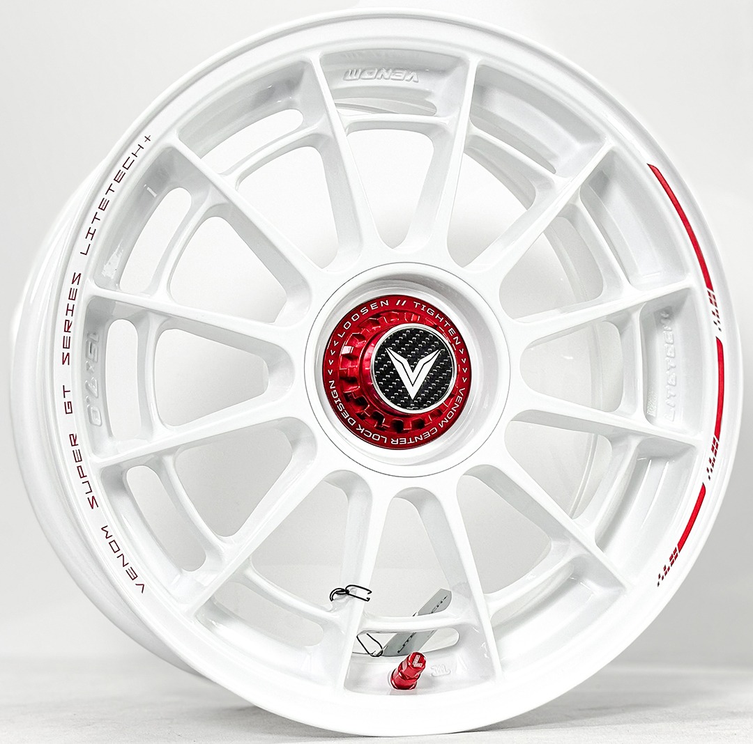 ล้อแม็ก Lenso VNN Venom Litetech+ FlowForming ขอบ15นิ้ว กว้าง7นิ้ว 4รู100 Offset35 สีขาว