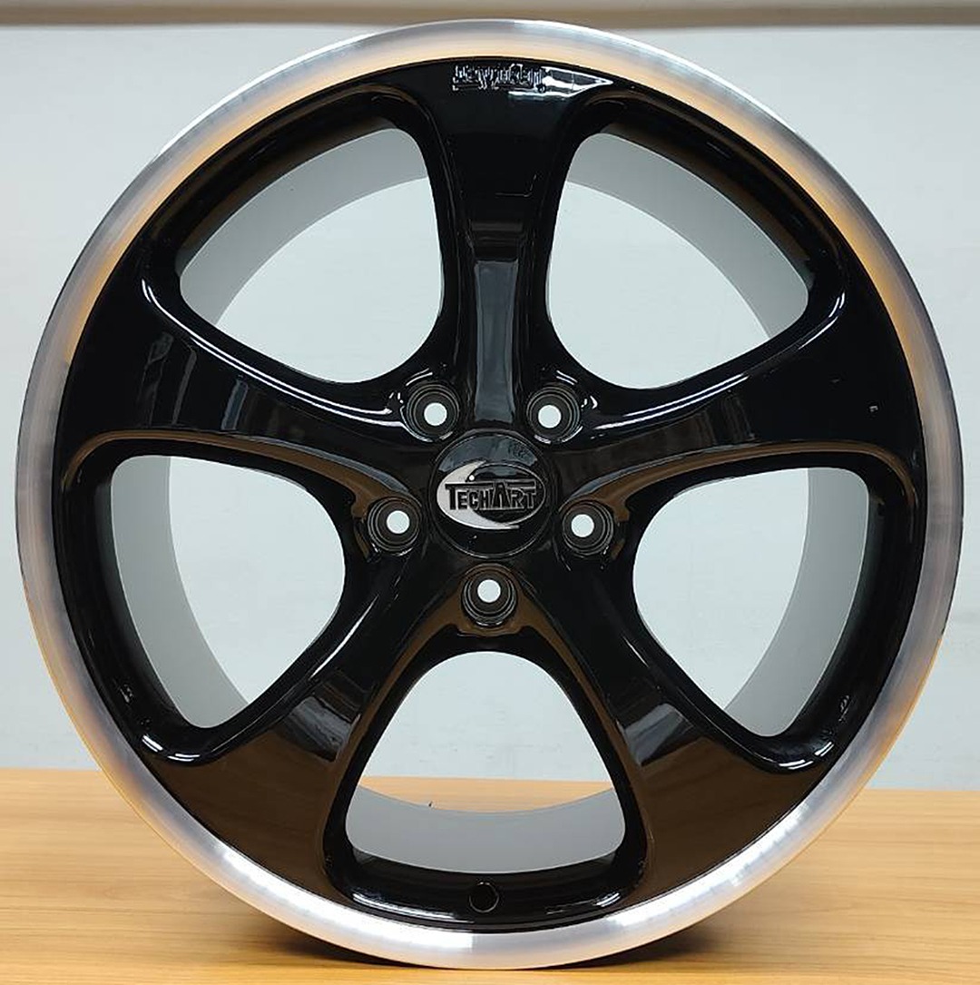 ล้อแม็กแท้ Porsche TECHART ขอบ21นิ้ว กว้าง10นิ้ว 5รู130 Offset57 สีดำขอบเงา