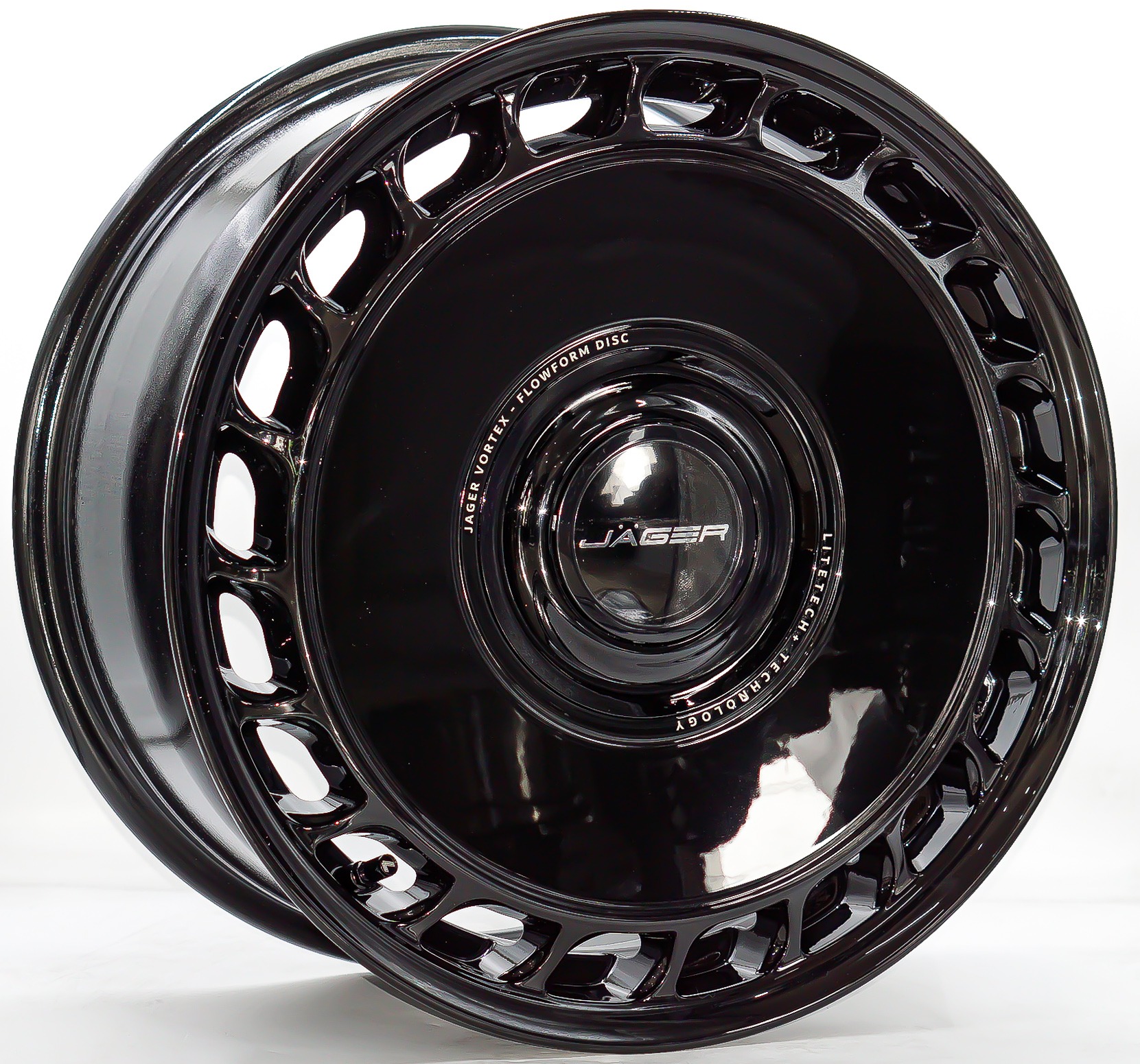 ล้อแม็ก Lenso Jager Vortex Litetech+ Flowforming ขอบ18นิ้ว กว้าง8.5นิ้ว 5รู114.3/108 Offset38 สีดำแวว 