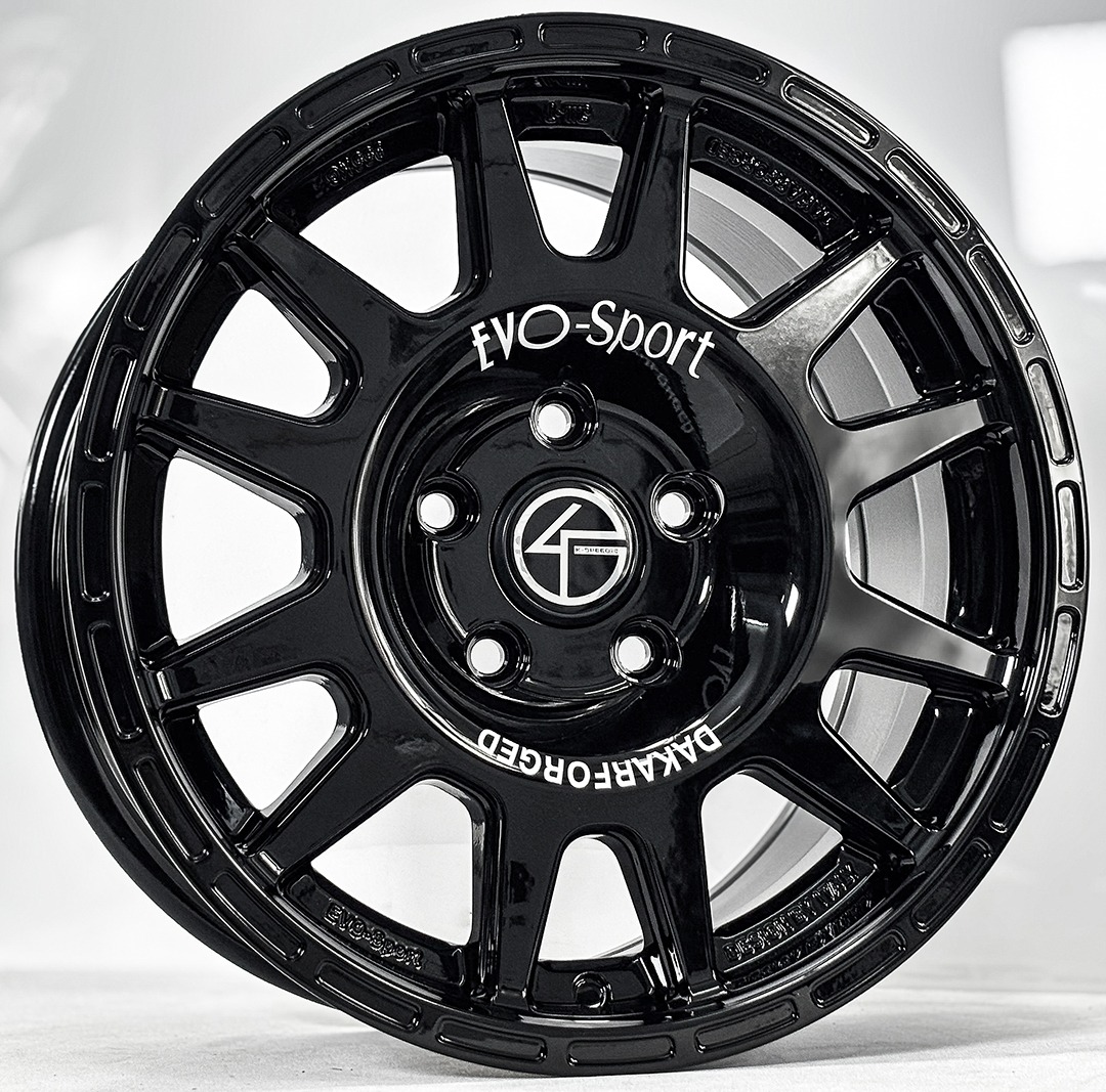 ล้อแม็ก New Evo Cross ขอบ16นิ้ว กว้าง8นิ้ว 5รู114.3 Offset35 สีดำเงา