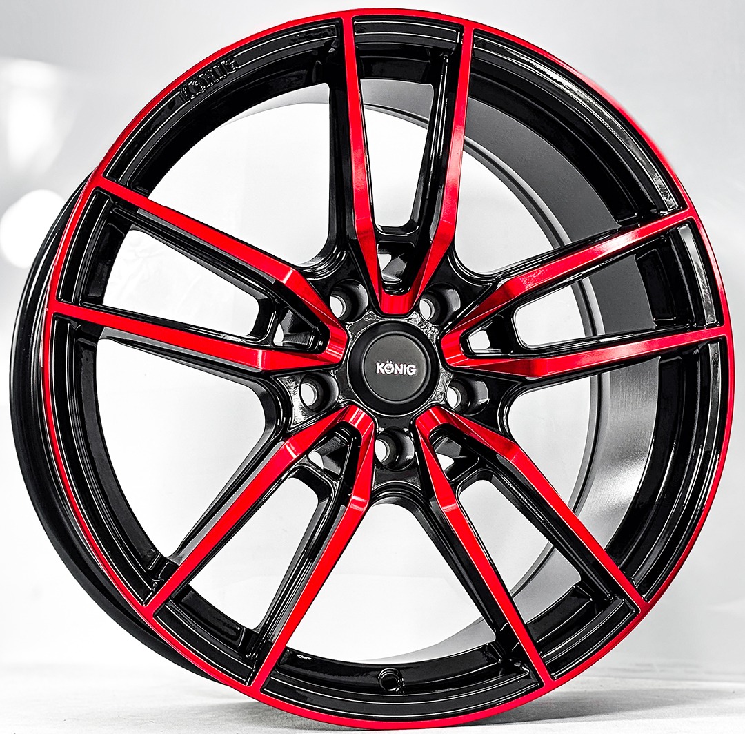 ล้อแม็ก KOING MYTH SR38G ขอบ18นิ้ว กว้าง8นิ้ว 5รู114.3 Offset35 สีดำเงาหน้าแดง