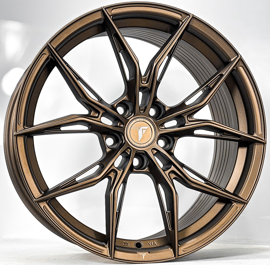 ล้อแม็ก Flotec F145 Flowforming ขอบ18นิ้ว กว้าง8.5นิ้ว 5รู114.3/112 Offset35 สีทองแดง