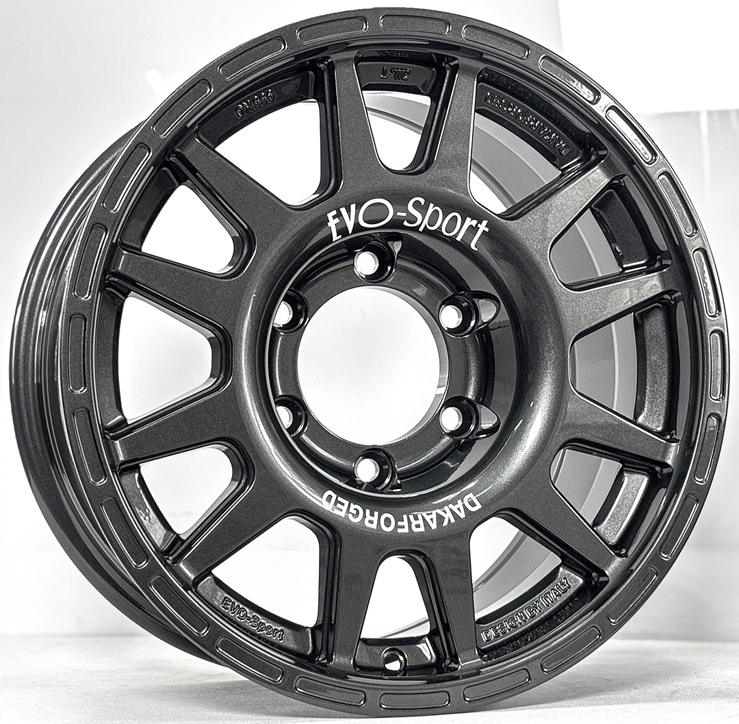 ล้อแม็ก New Evo Cross ขอบ17นิ้ว กว้าง8.5นิ้ว 6รู139.7 Offset20 สีGlossyGun