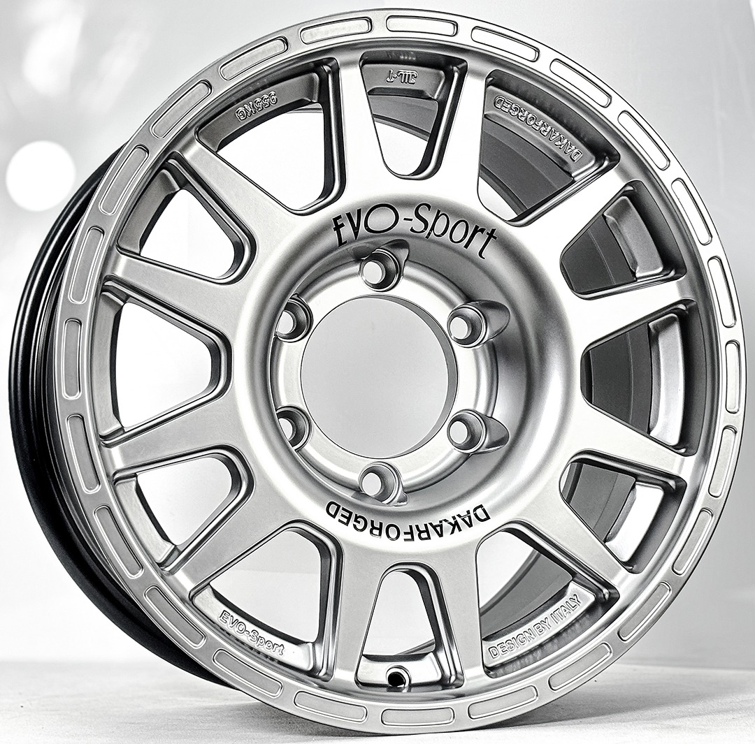 ล้อแม็ก New Evo Cross ขอบ17นิ้ว กว้าง8.5นิ้ว 6รู139.7 Offset20 สีคาร์บอนเกรย์